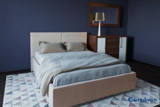 Мягкая интерьерная кровать Корсика с подъемным механизмом фото №5