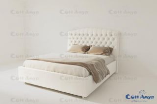 Мягкая интерьерная кровать Берлин с подъемным механизмом фото